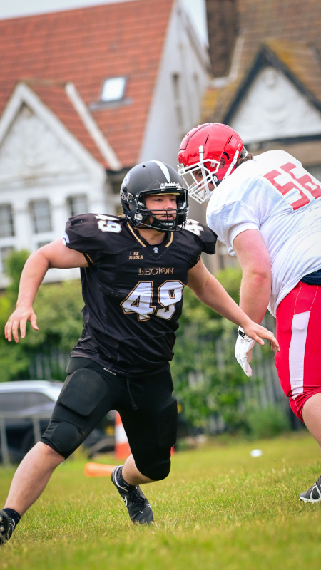 Zach takes on a blocker, 16 May 2026. Photo by Emily Gillett.