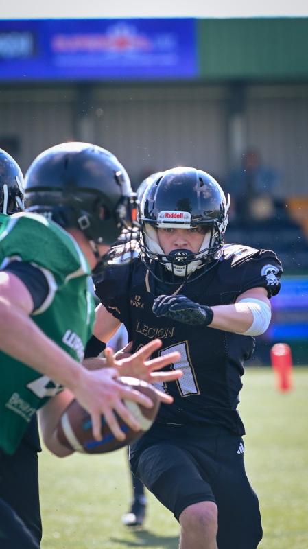 Dylan closes in for the game-winning safety, 15 August 2026. Photo by Emily Gillett.